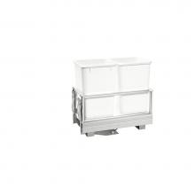 Rev-A-Shelf 5149-1527DM-211 - Aluminum Pull Out Trash/Waste Container with Soft Open/Close