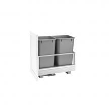 Rev-A-Shelf 5149-1527DM-217 - Aluminum Pull Out Trash/Waste Container with Soft Open/Close