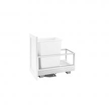 Rev-A-Shelf 5149-15DM-111 - Aluminum Pull Out Trash/Waste Container with Soft Open/Close