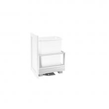 Rev-A-Shelf 5149-15DM18-111 - Aluminum Pull Out Trash/Waste Container with Soft Open/Close for Reduced Depths
