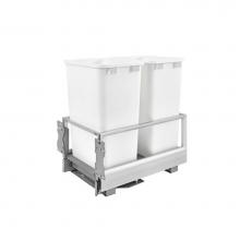 Rev-A-Shelf 5149-2150DM-211 - Aluminum Pull Out Trash/Waste Container for Full Height Cabinet with Soft Open/Close