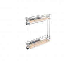 Rev-A-Shelf 5322-BCSC-5-MP - Two-Tier Sold Surface Pull Out Organizers w/Soft Close