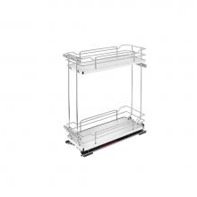 Rev-A-Shelf 5322-BCSC-8-GR - Two-Tier Sold Surface Pull Out Organizers w/Soft Close