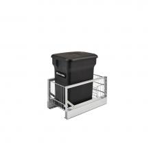 Rev-A-Shelf 5349-15CKBK-1 - Aluminum Pull Out Compost Container w/Soft Close