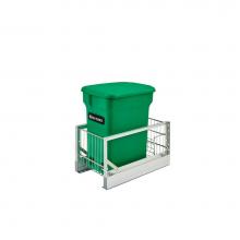 Rev-A-Shelf 5349-15CKGR-1 - Aluminum Pull Out Compost Container w/Soft Close