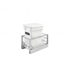 Rev-A-Shelf 5349-15CKWH-1 - Aluminum Pull Out Compost Container w/Soft Close