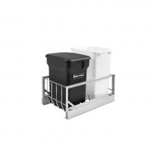 Rev-A-Shelf 5349-18CKBK-2 - Aluminum Pull Out Trash/Waste and Compost Container w/Soft Close