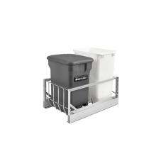 Rev-A-Shelf 5349-18CKOG-2 - Aluminum Pull Out Trash/Waste and Compost Container w/Soft Close