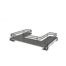 Rev-A-Shelf 5386-30BCSCFL-FOG - Solid Surface U-Shape Pull Out Organizer for Sink Base Cabinets w/Soft Close