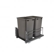 Rev-A-Shelf 53WC-1835SCDM-213 - Steel Bottom Mount Double Pull Out Waste/Trash Container w/Soft Close