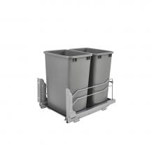 Rev-A-Shelf 53WC-1835SCDM-217 - Steel Bottom Mount Double Pull Out Waste/Trash Container w/Soft Close