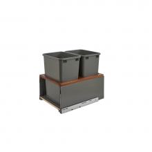 Rev-A-Shelf 5LB-1835OGWN-213 - Legrabox Pull Out Double Waste/Trash Container w/Soft Close