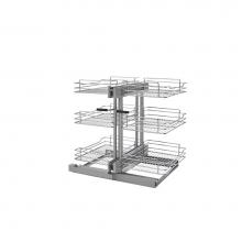 Rev-A-Shelf 5PSP3-15SC-CR - Steel 3-Tier Pull Out Organizer for Blind Corner Cabinets w/Soft Close
