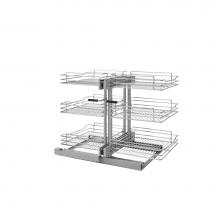 Rev-A-Shelf 5PSP3-18SC-CR - Steel 3-Tier Pull Out Organizer for Blind Corner Cabinets w/Soft Close