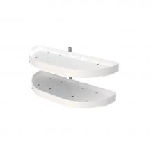 Rev-A-Shelf 6882-31-11-570 - Polymer Pivot and Slide Half Moon 2-Shelf Organizer for Blind Corner Cabinets