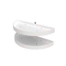 Rev-A-Shelf 6882-33-11-570 - Polymer Pivot and Slide Half Moon 2-Shelf Organizer for Blind Corner Cabinets