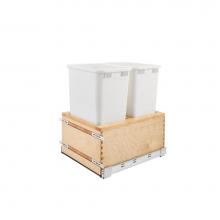 Rev-A-Shelf 4VLWCSC-2150DM-2 - Wood Bottom Mount Pull Out Waste/Trash Container w/Soft Close