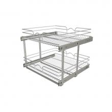 Rev-A-Shelf 5WB2-2422CR-1 - Two-Tier Bottom Mount Pull Out Steel Wire Organizer