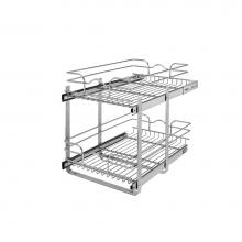 Rev-A-Shelf 5WB2-1522CR-1 - Two-Tier Bottom Mount Pull Out Steel Wire Organizer