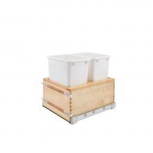 Rev-A-Shelf 4VLWCSC-2135DM-2 - Wood Bottom Mount Pull Out Waste/Trash Container w/Soft Close