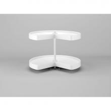 Rev-A-Shelf LD-2472-24BM-11-1 - Polymer Kidney 2-Shelf Lazy Susan w/Bottom Mount Hardware for Corner Base Cabinets