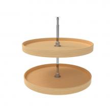 Rev-A-Shelf LD-4NW-072-28-1 - Natural Wood Full Circle 2-Shelf Lazy Susans for Corner Base Cabinets