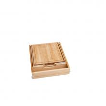 Rev-A-Shelf 4KCB-21HSC-1 - Wood Knife Organizer and Cutting Board Replacement Drawer System w/Soft Close