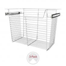 Rev-A-Shelf CBSL-241417CR-3 - 24'' W Closet Baskets for Custom Closet Systems (3-pack)