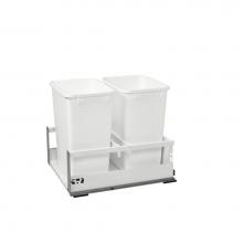 Rev-A-Shelf TWCSD-21DM-2 - Tandem Pull Out Waste/Trash Container w/Soft Close and Servo Drive System