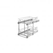 Rev-A-Shelf 5WB2-1222CR-1 - Two-Tier Bottom Mount Pull Out Steel Wire Organizer