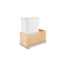 Rev-A-Shelf 4VLWCSC-1550DM-1 - Wood Bottom Mount Pull Out Waste/Trash Container w/Soft Close