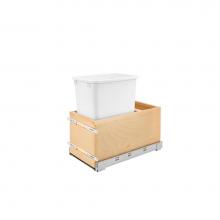 Rev-A-Shelf 4VLWCSC-1535DM-1 - Wood Bottom Mount Pull Out Waste/Trash Container w/Soft Close