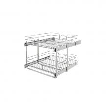 Rev-A-Shelf 5WB2-2122CR-1 - Two-Tier Bottom Mount Pull Out Steel Wire Organizer
