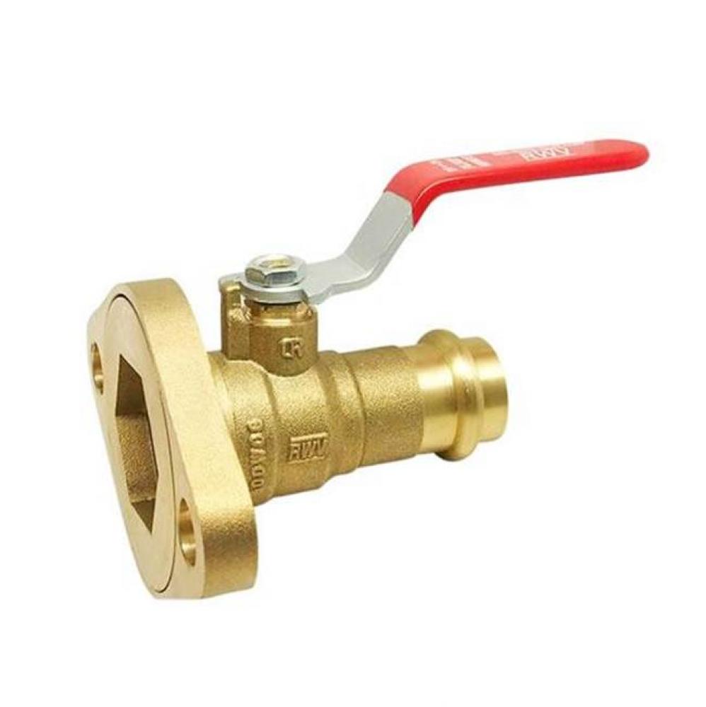 1-1/4 IN Pump Flange Ball Valve,  Rotating Flange Design with Side Drain Valve EzPress x Flange