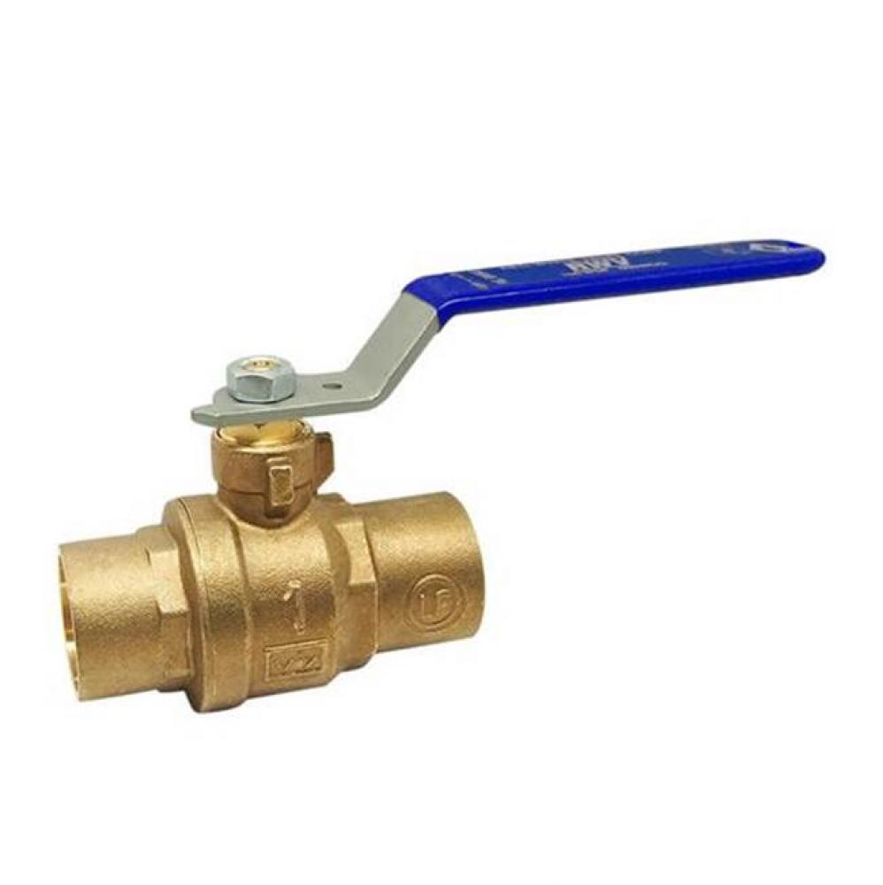 2 IN 150# WSP/600# WOG Brass Body,  Solder Ends,  Chrome-Plated Ball,  PTFE Seats