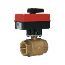 Red-White Valve 670779590059 - 3/4 IN Brass Full Port Ball Valve with 110VAC Electric Actuator,  PTFE Seats,  Threaded