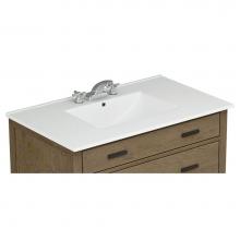 Sagehill Designs WB3722-W - 37''W x 22''D Cultured Marble Vanity Top with 8'' Widespread Faucet