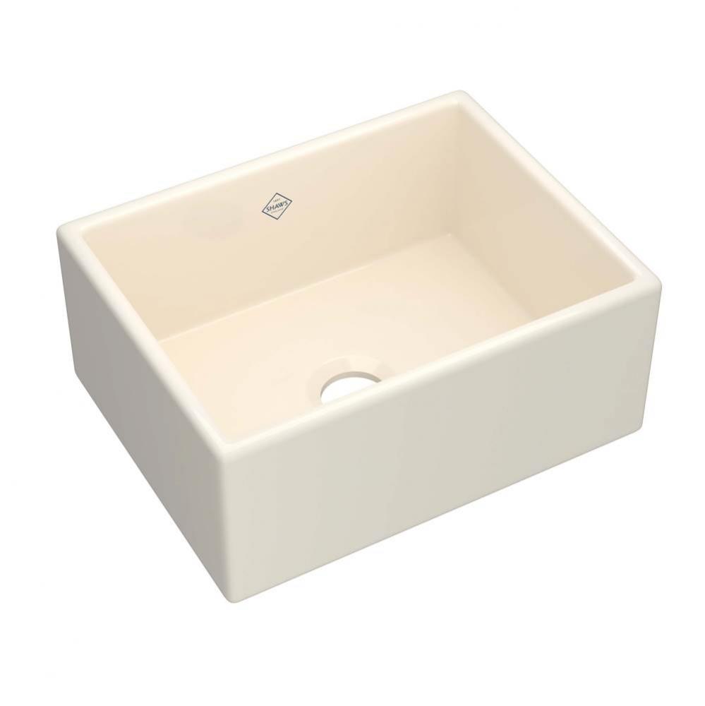 24'' Shaker Single Bowl Farmhouse Apron Front Fireclay Kitchen Sink