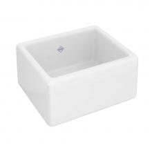 Shaws SB1715WH - Lancaster Rectangular Above Counter Lavatory Fireclay Sink