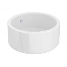 Shaws SB1800WH - Lancaster Round Above Counter Lavatory Fireclay Sink