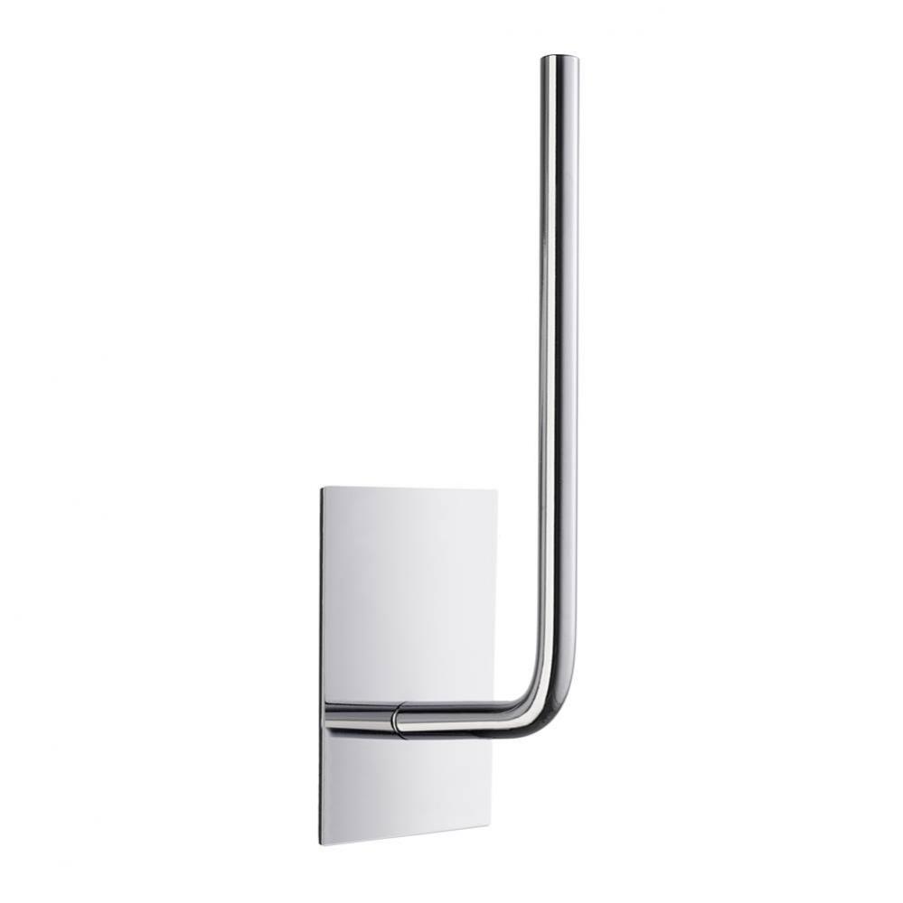 Self adhesive spare toilet paper  holder polished stainless steel - rectangle