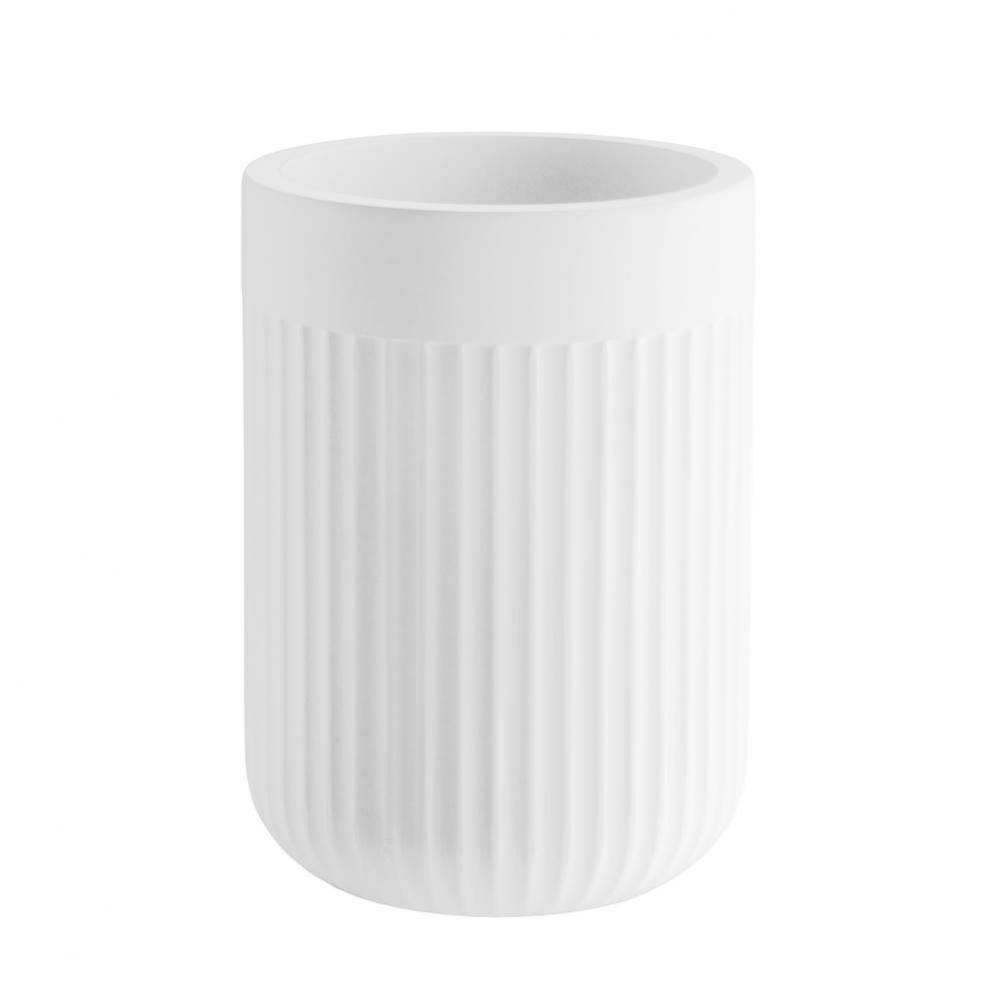 Tumbler-Matte White Polyresin