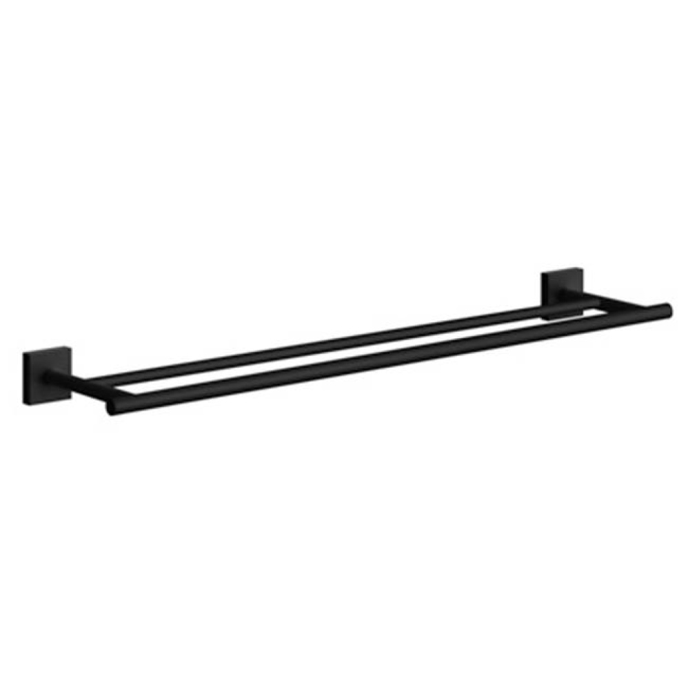 Double Towel Bar Matte Black