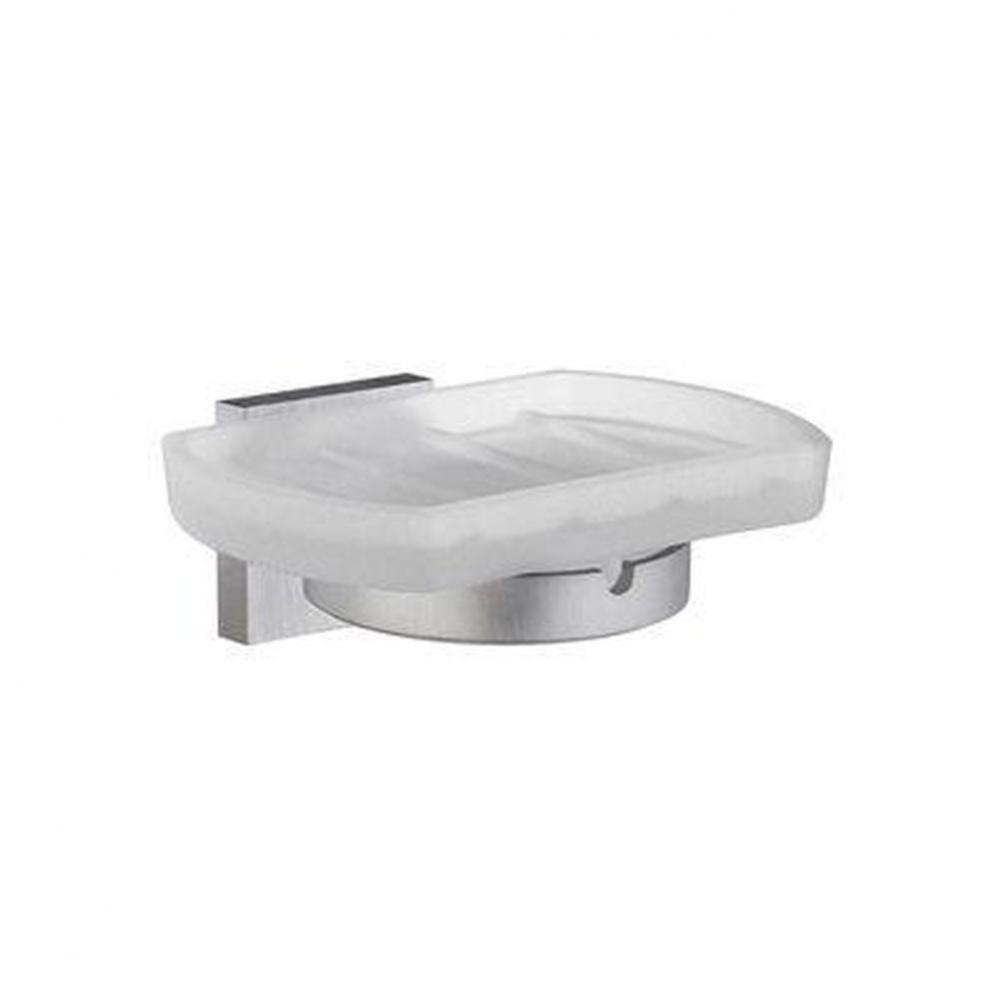 House Soap Dish Frstd Glass