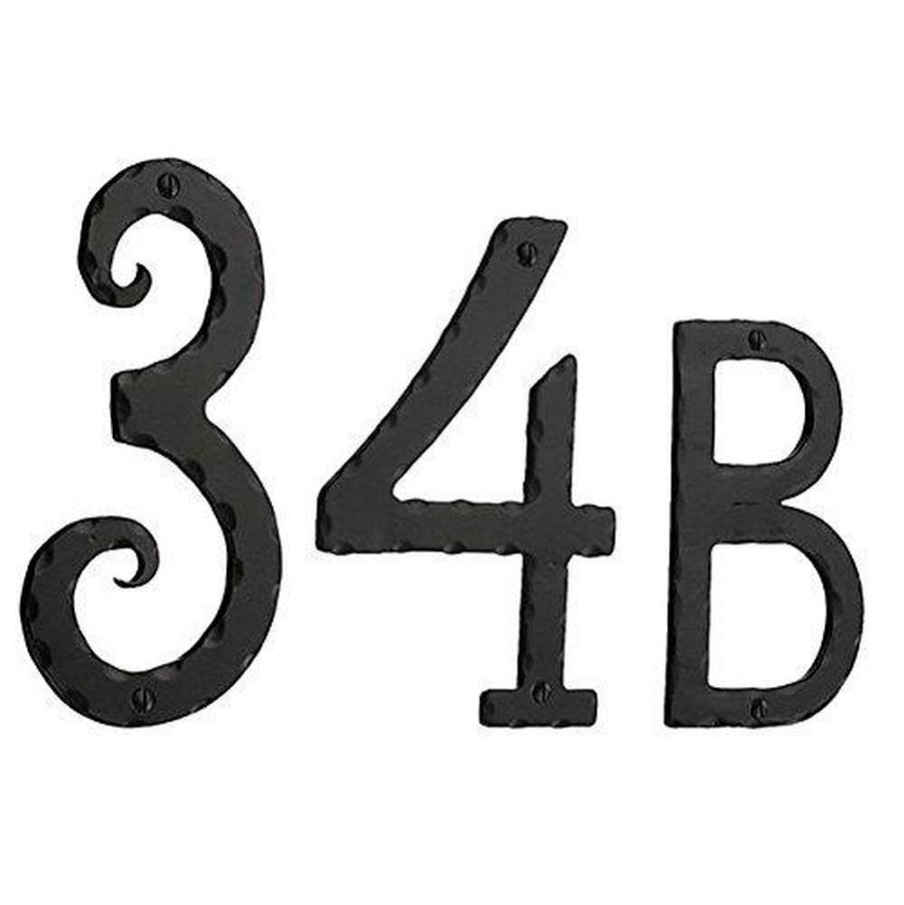 House Number 6 Black Wrought
