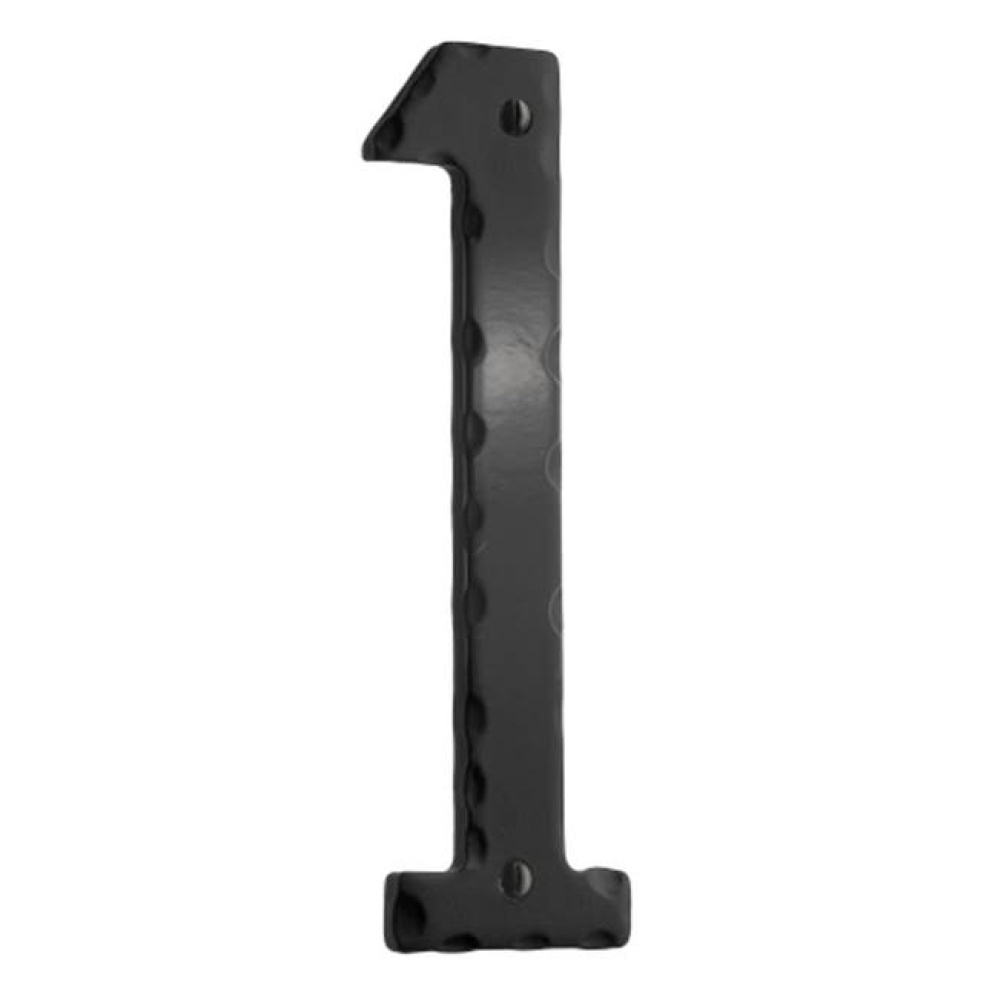 Decorative wrought iron 6'' house numeral 1