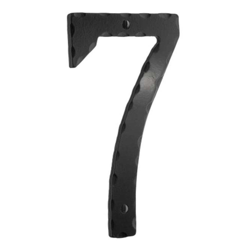 Decorative wrought iron 6'' house numeral 7