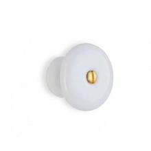 Smedbo B318/2 - White Porcelain Knob W Brass Screw,