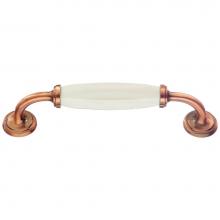 Smedbo BC6291 - PULL ANTIQUE COPPER FINISH/WHITE CERAMIC CC 3