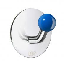 Smedbo BK1086 - Design Single Hook Stainless Polished/Blue